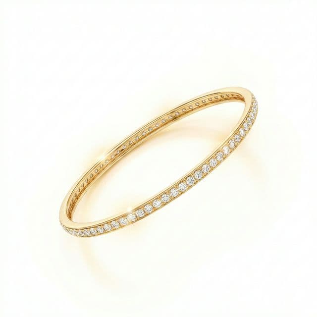 Gold diamond bangle — Tanush hero image