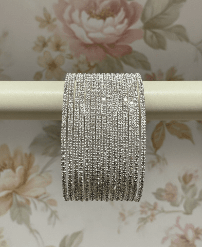 Royal Sparkle Toned Designer Bangles Set (Pack of 12)
